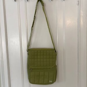 Lug green crossbody bag